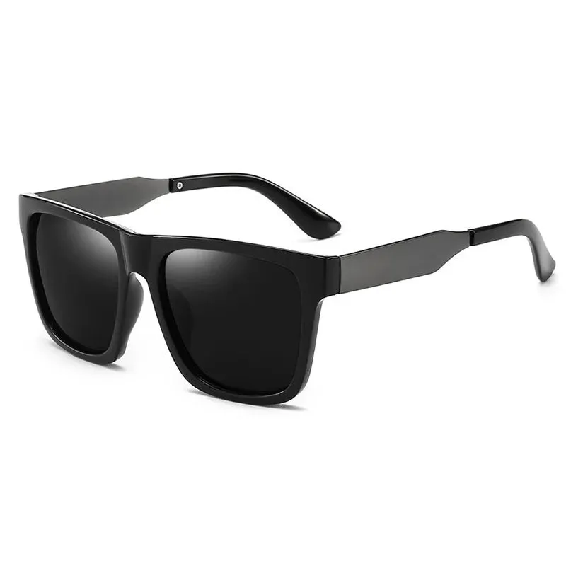 UV Windproof Eyewear Men's Classic Driving Outdoor Resistant Polarized Vintage Sun Sunglasses