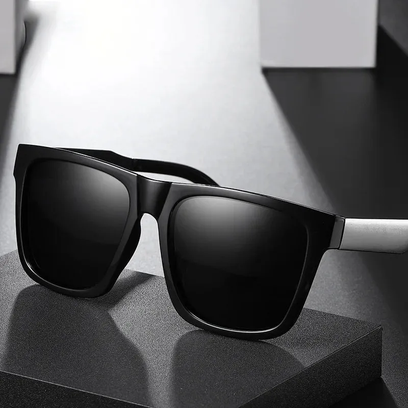 UV Windproof Eyewear Men's Classic Driving Outdoor Resistant Polarized Vintage Sun Sunglasses