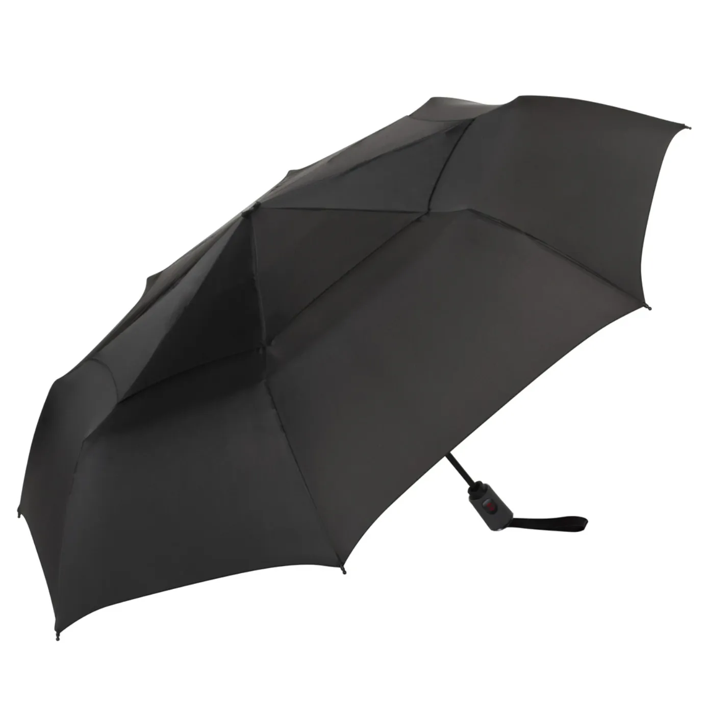 Vortex Vented Auto Open & Close Compact Windproof Umbrella – Black
