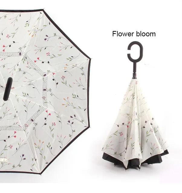 Windproof Reverse Folding Umbrella