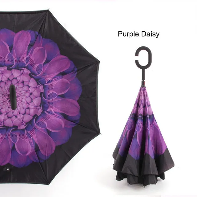 Windproof Reverse Folding Umbrella