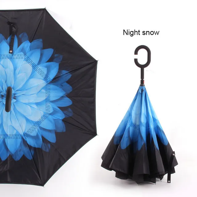 Windproof Reverse Folding Umbrella