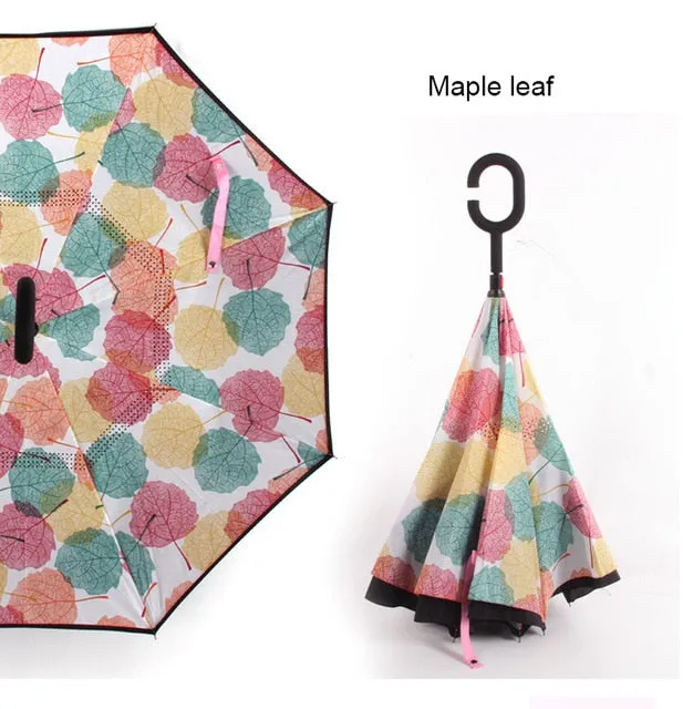 Windproof Reverse Folding Umbrella