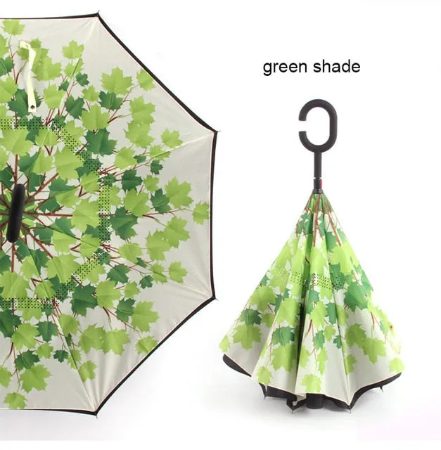 Windproof Reverse Folding Umbrella