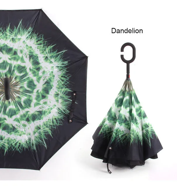 Windproof Reverse Folding Umbrella