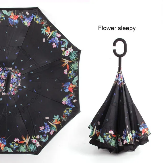 Windproof Reverse Folding Umbrella