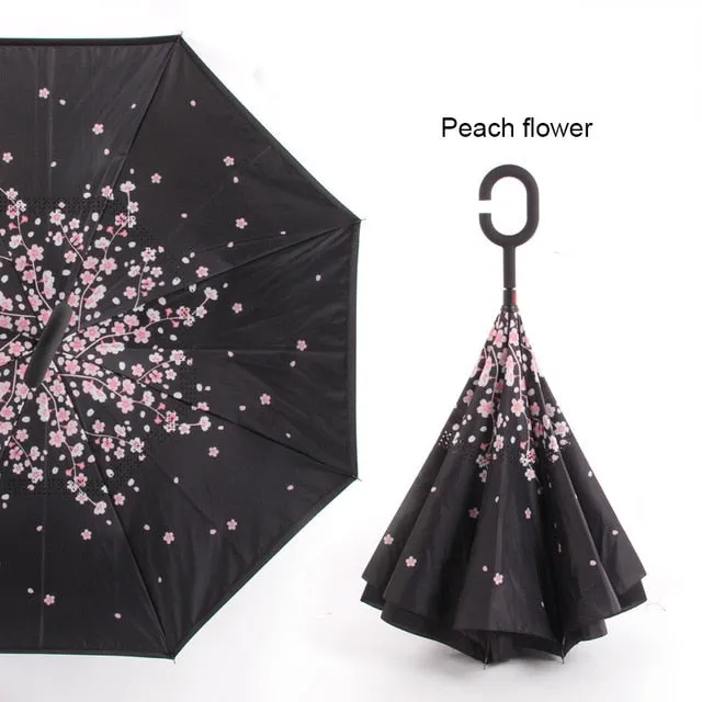 Windproof Reverse Folding Umbrella
