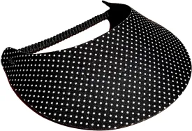 Women's Black White Design Lightweight Packable Foam Visor for Sun Protection and Outdoor Activities