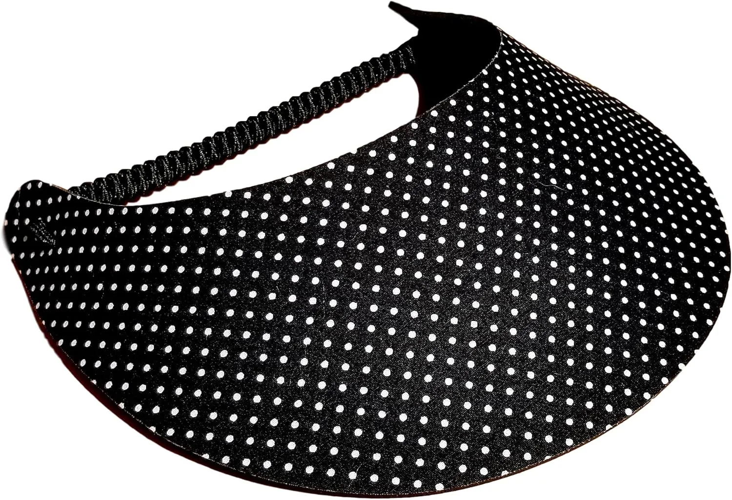 Women's Black White Design Lightweight Packable Foam Visor for Sun Protection and Outdoor Activities