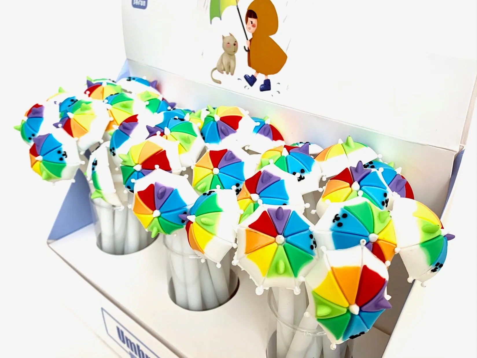 X 22404 RAINBOW UMBRELLA PUPPY WIGGLE GEL PEN-DISCONTINUED