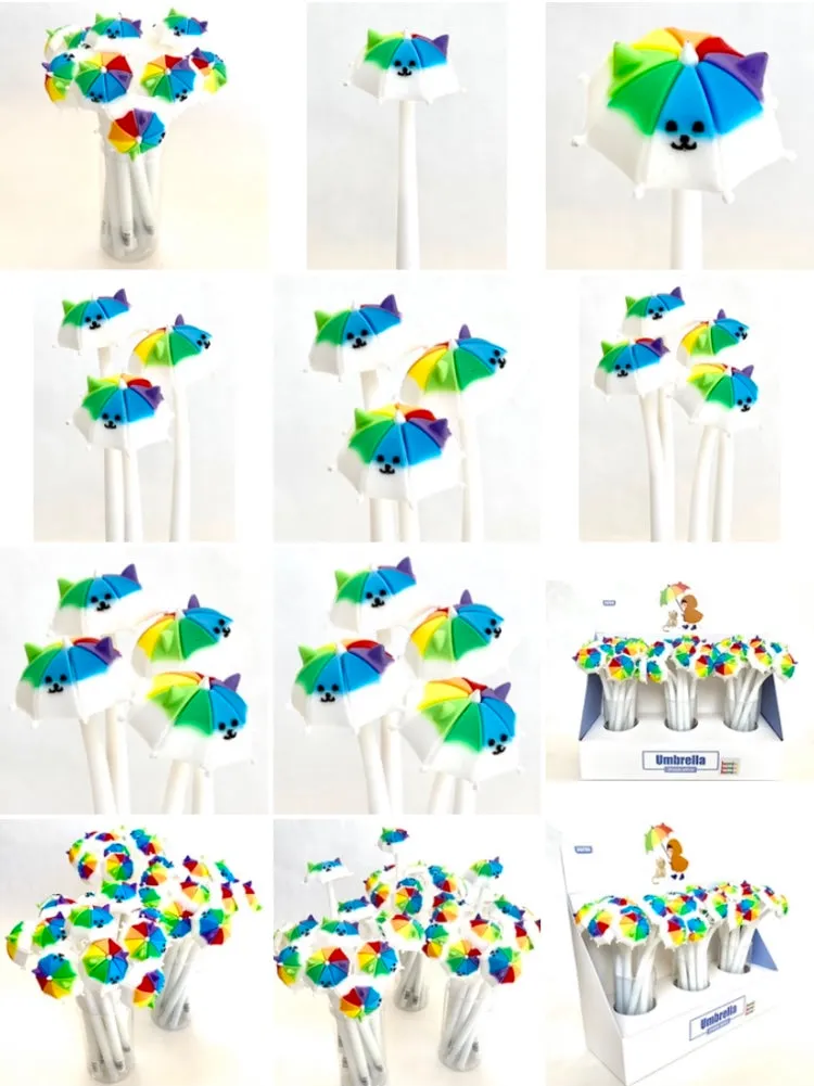 X 22404 RAINBOW UMBRELLA PUPPY WIGGLE GEL PEN-DISCONTINUED