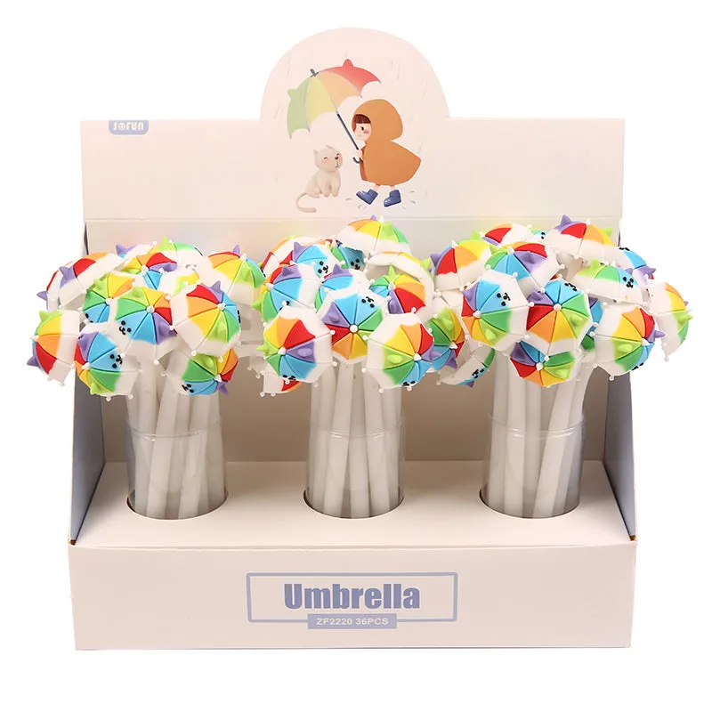 X 22404 RAINBOW UMBRELLA PUPPY WIGGLE GEL PEN-DISCONTINUED