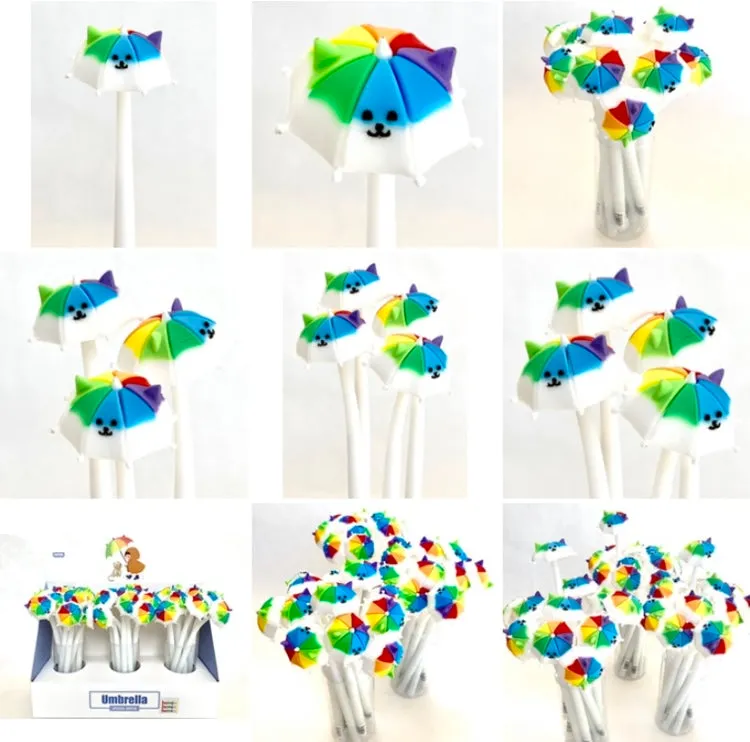 X 22404 RAINBOW UMBRELLA PUPPY WIGGLE GEL PEN-DISCONTINUED