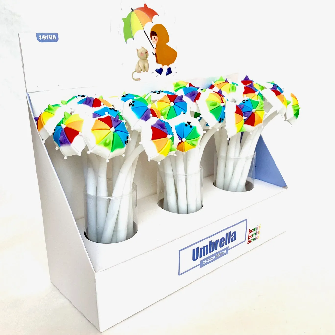 X 22404 RAINBOW UMBRELLA PUPPY WIGGLE GEL PEN-DISCONTINUED