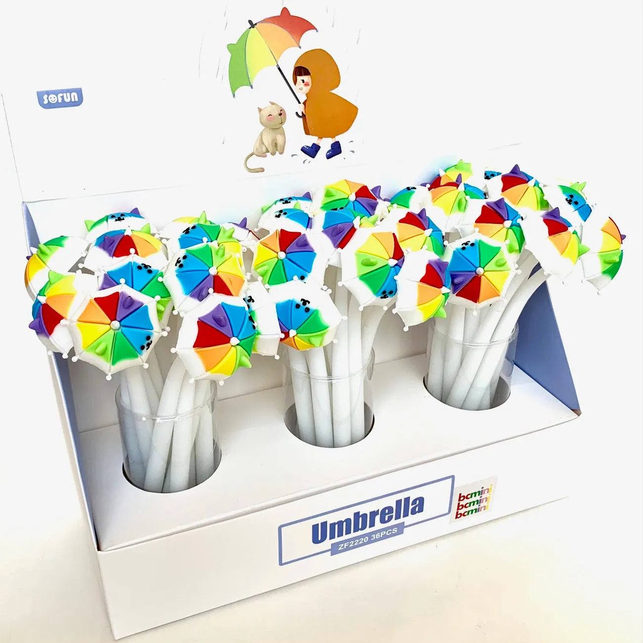 X 22404 RAINBOW UMBRELLA PUPPY WIGGLE GEL PEN-DISCONTINUED