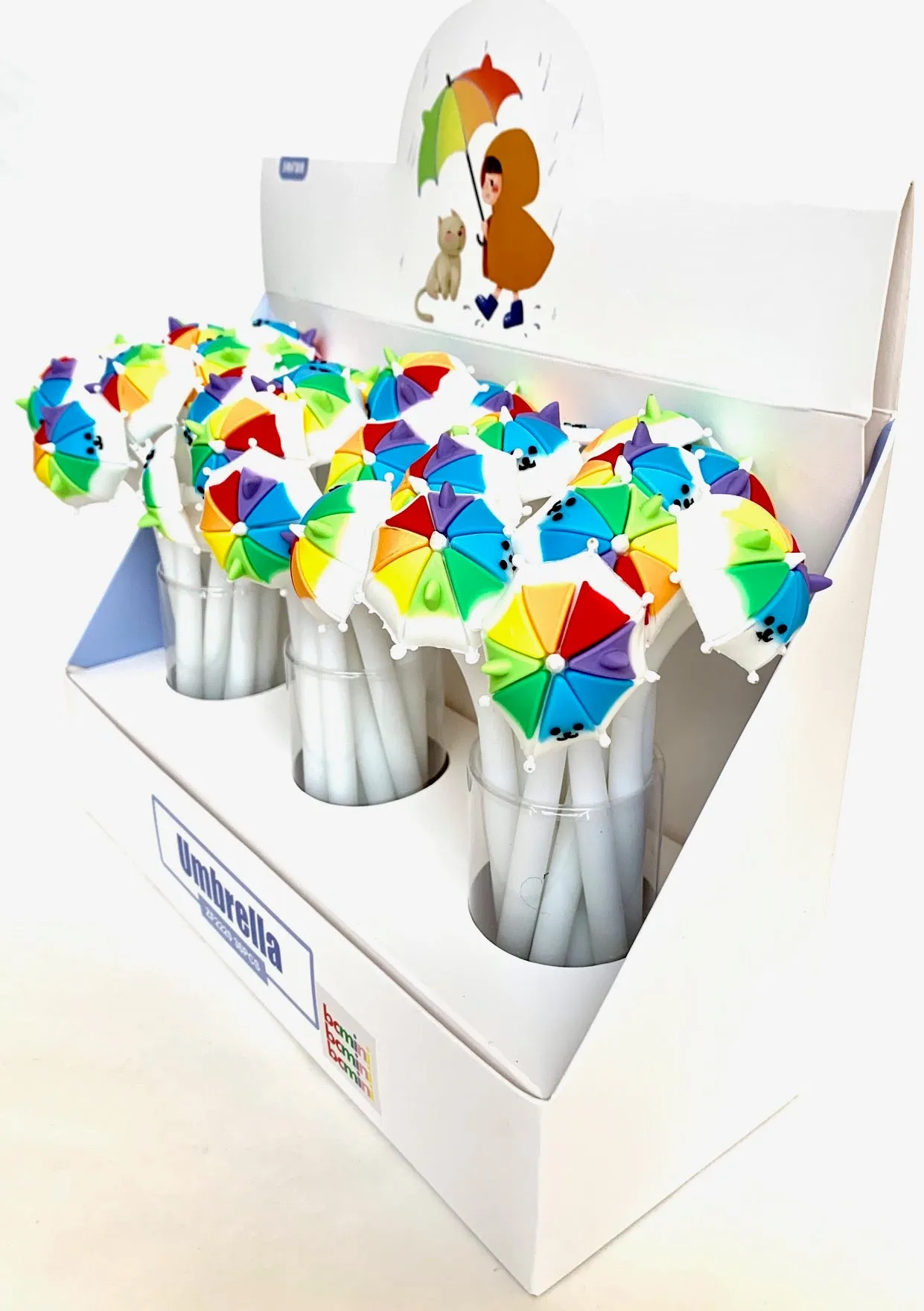 X 22404 RAINBOW UMBRELLA PUPPY WIGGLE GEL PEN-DISCONTINUED