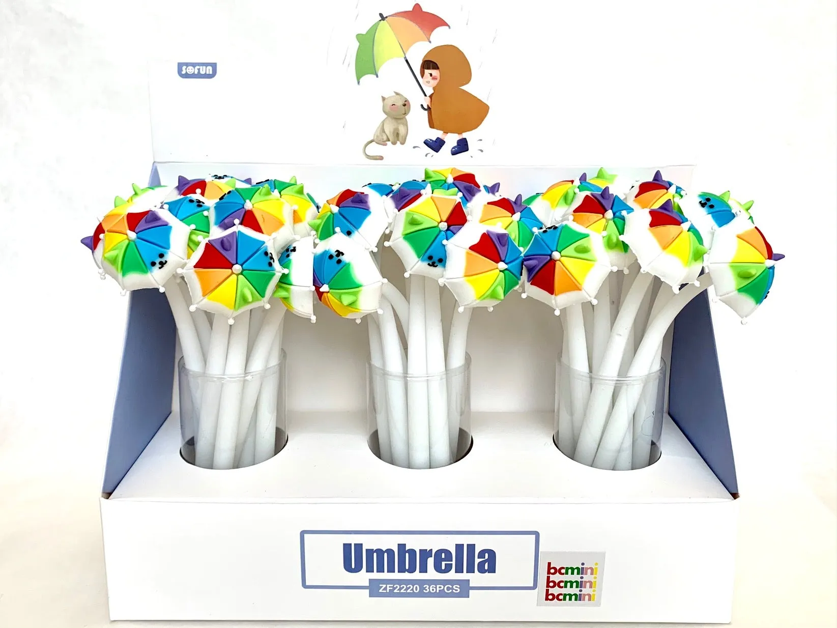 X 22404 RAINBOW UMBRELLA PUPPY WIGGLE GEL PEN-DISCONTINUED