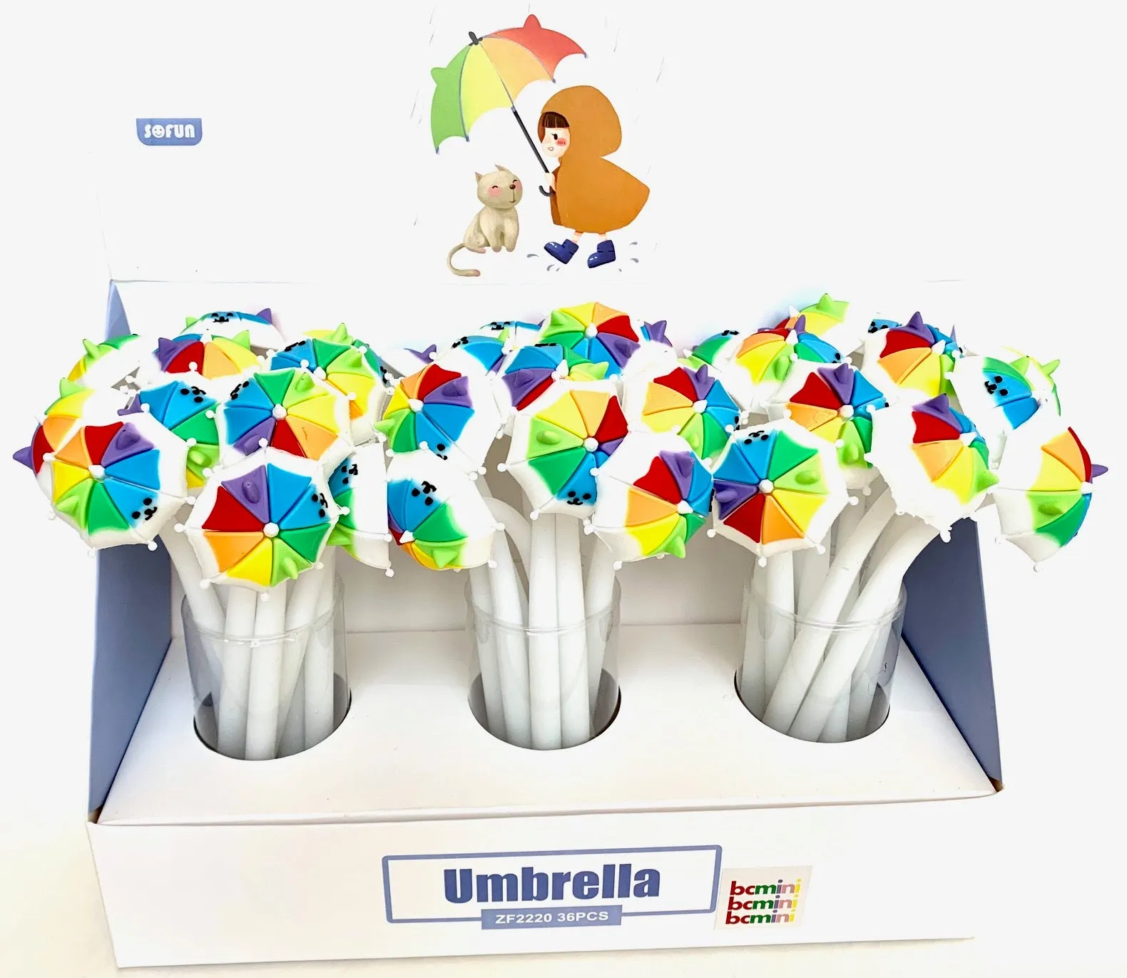 X 22404 RAINBOW UMBRELLA PUPPY WIGGLE GEL PEN-DISCONTINUED