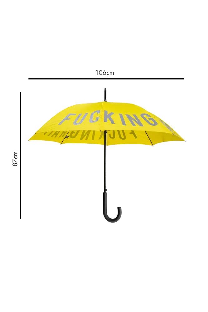 Yellow Reflective Fucking Rain Umbrella