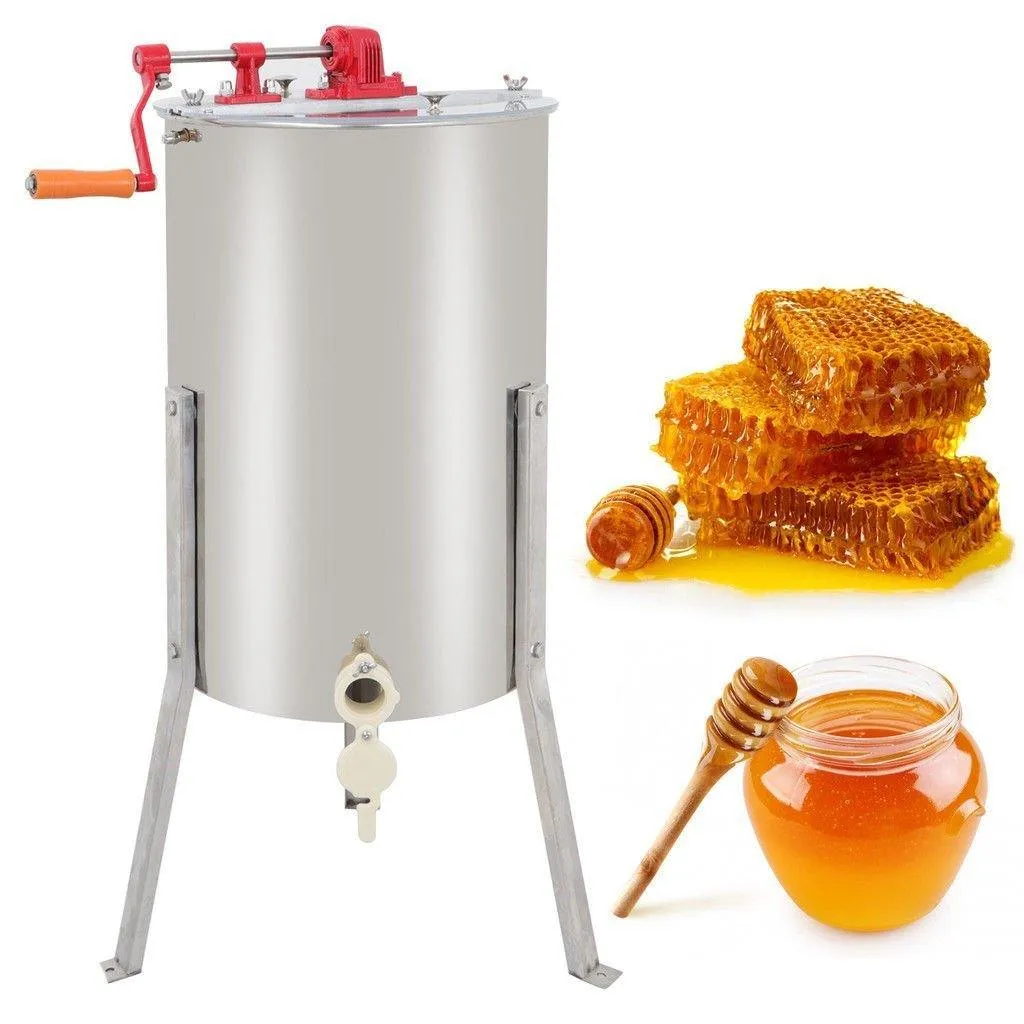 ZENY™ 2 Frame Stainless Steel Manual Crank Bee Honey Extractor Honeycomb Spinner