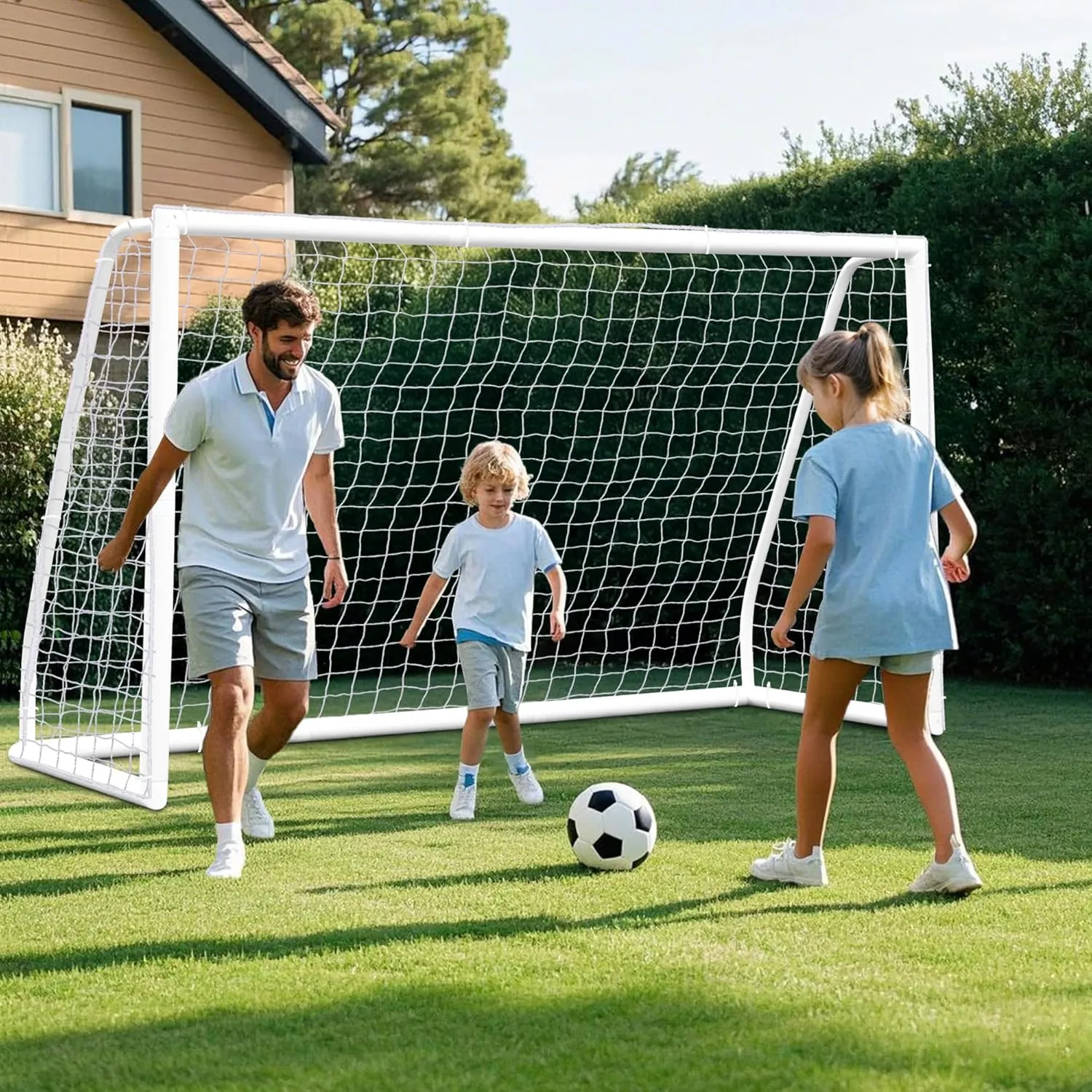 ZENY Portable Soccer Goal for Backyard,12x6 / 10x6.5 / 8x5 ft Kids Adults Soccer Net and Frame for Home Backyard Practice Training Goals, Soccer Training Equipment